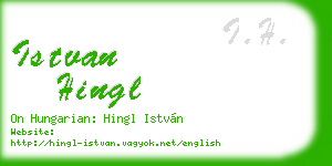 istvan hingl business card