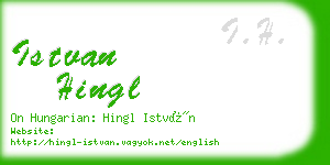 istvan hingl business card